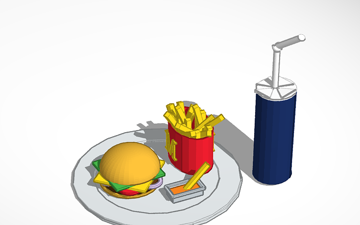 3D design MCDonald's Food - Tinkercad