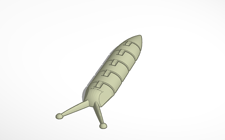 3D design articulated slug - Tinkercad