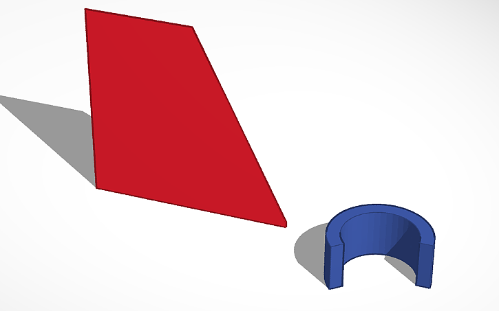 3D design Model Rocket Delta Fin Template - Tinkercad