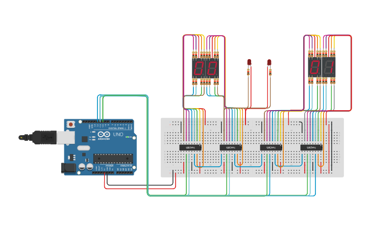 Circuit design L12 Clock Time - Tinkercad