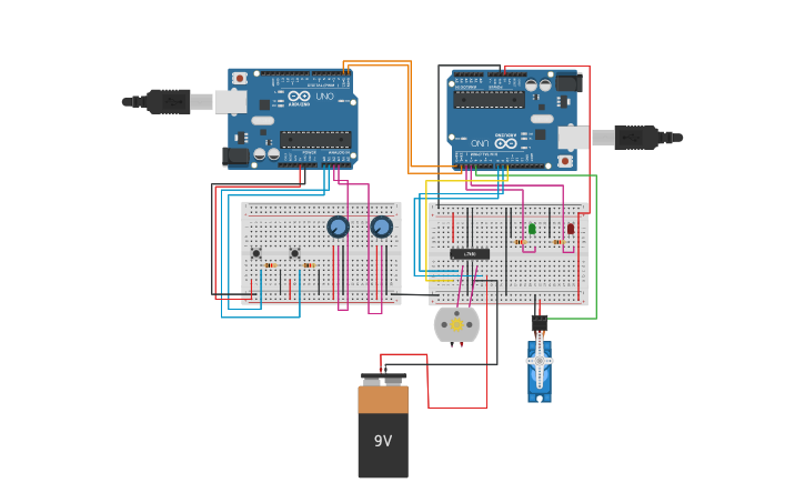 Circuit design AraçKontrolü | UART - Tinkercad