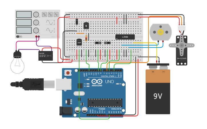 Circuit design Copy of Desafio_4 PRI | Tinkercad