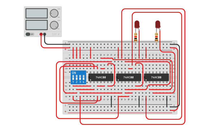 Circuit design FULL SUBTRACTOR USING NAND GATES ONLY | Tinkercad