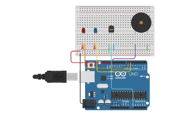 Circuit design Tugas Individu 1 Coding | Tinkercad