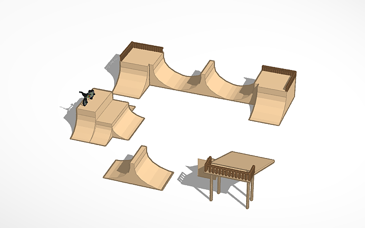 3D design BMX In Skatepark - Tinkercad