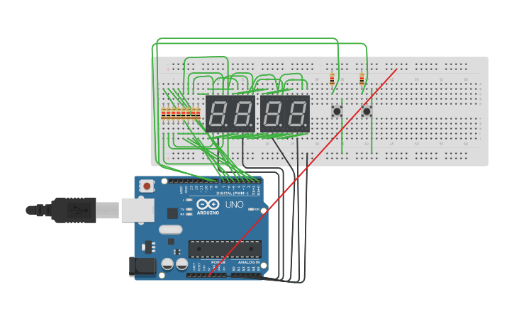 Circuit design Reloj - Tinkercad