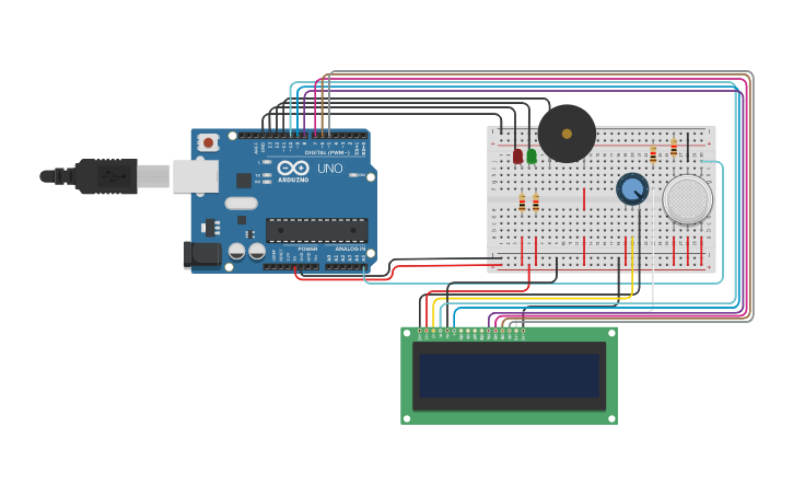 Circuit design Sensor de Humo 2.0 | Tinkercad