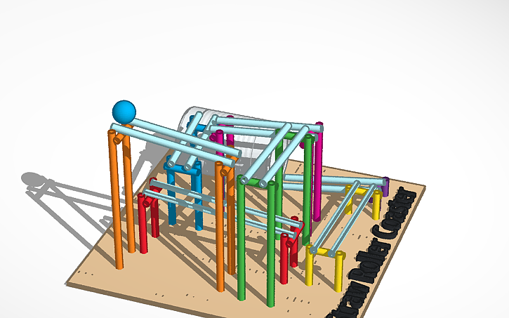 3D design Copy of Straw Roller Coaster for Marbles - Tinkercad