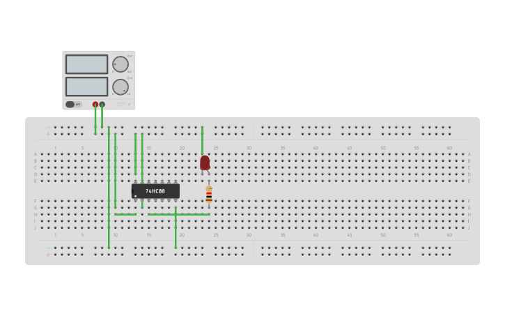 Circuit design 74LS08 | Tinkercad