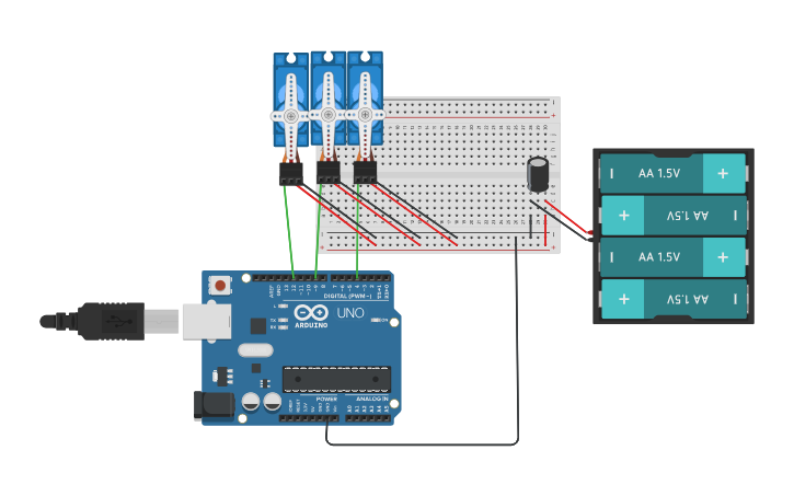 Circuit design Circuito 23 - Alimentación externa). - Tinkercad