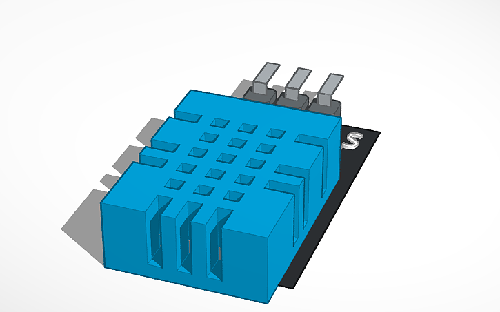 3D design DHT11 - Tinkercad