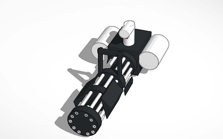 3D design minigun ready for action | Tinkercad