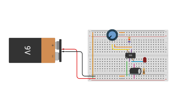 Circuit design Intermitencia led circuito integrado temporizador 555 ...