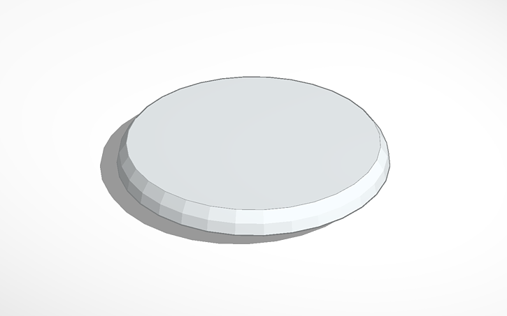 3D design 37mm diam button template | Tinkercad