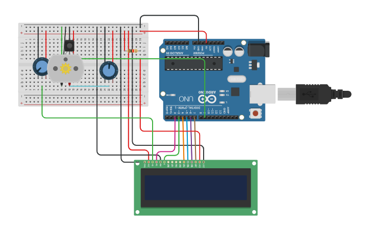 Circuit design DIGITAL TACHOMETER - Tinkercad