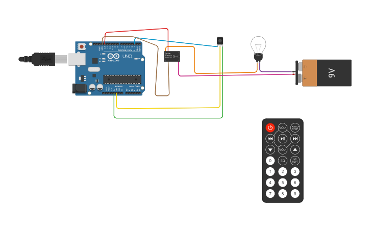 Circuit design Remote INFRARED - Tinkercad