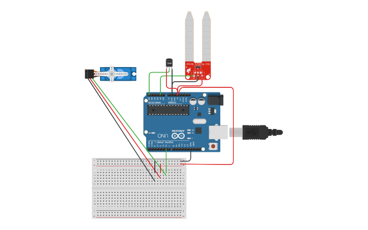 Circuit Design 2 Sensores Y Actuador Tinkercad 4493