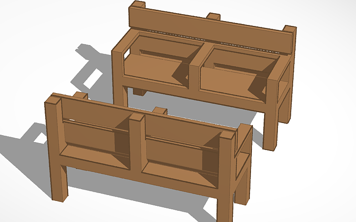 3D design Benches - Tinkercad