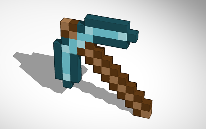 3D design Minecraft pickaxe - Tinkercad