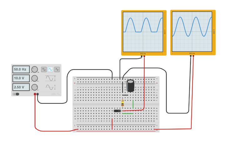 Circuit design วงจรเรียงกระแส - Tinkercad