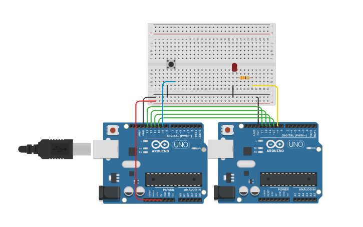 Circuit design SPI COMMUNICATION - Tinkercad