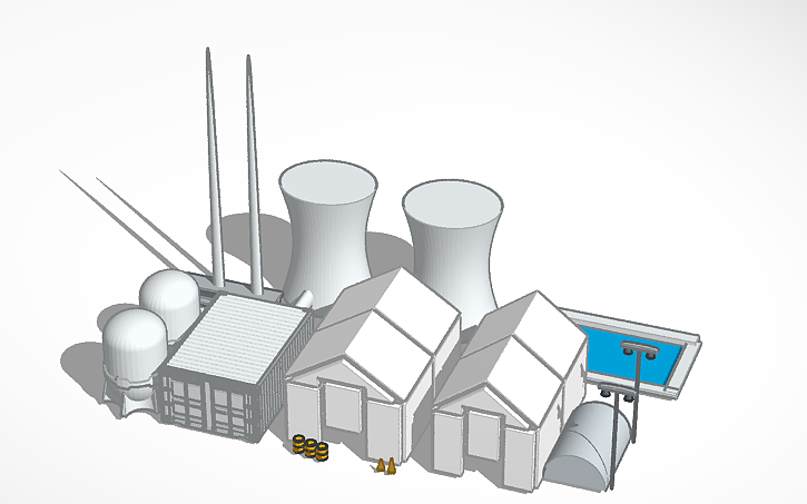 3D design projeto nuclear - Tinkercad
