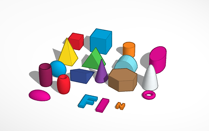 3D design PRACTICA 1 FIGURAS GEOMETRÍCAS - Tinkercad