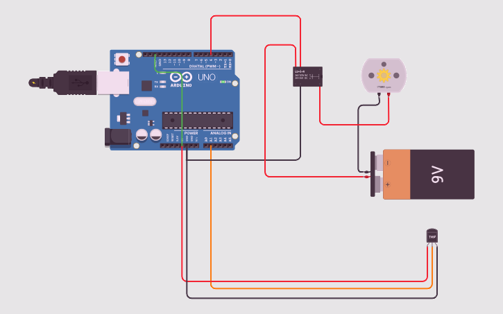 Two Point Control Circuit design Two point control strategy - Tinkercad