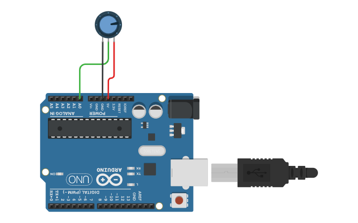 Circuit design Arduino UNO voltaj ölçme | Tinkercad