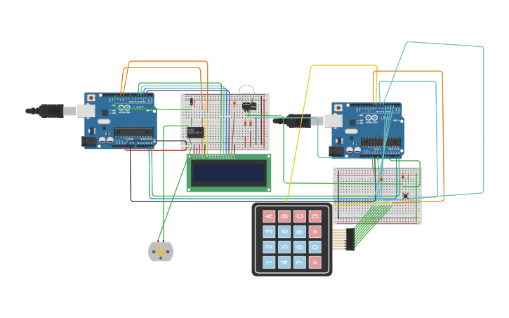Circuit design COMMUNICATION WITH MICROCONTROLLER | Tinkercad