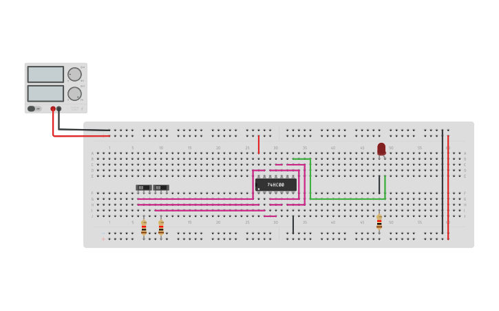 Circuit design XOR Gate using NAND Gate | Tinkercad