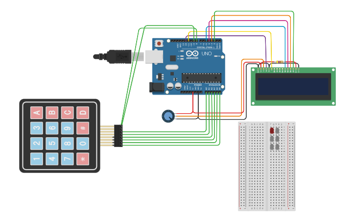 Circuit design PROTÓTIPO COM ARDUÍNO DE LETRAMENTO EM BRAILLE | Tinkercad image.
