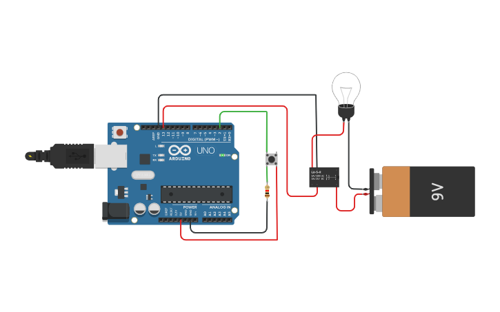 Circuit design Relay - Tinkercad