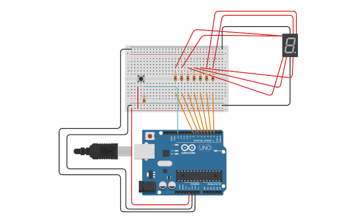 Circuit design Button 7S | Tinkercad