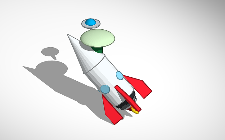 3D design Rocket_Ship.01 - Tinkercad