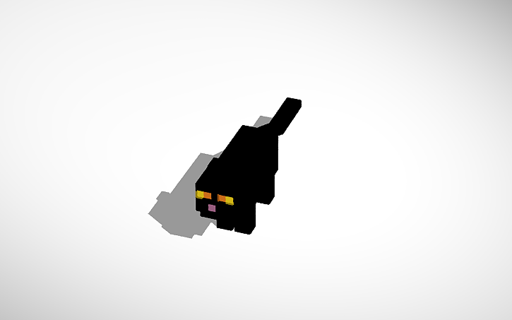 3D Design Minecraft Cat Tinkercad