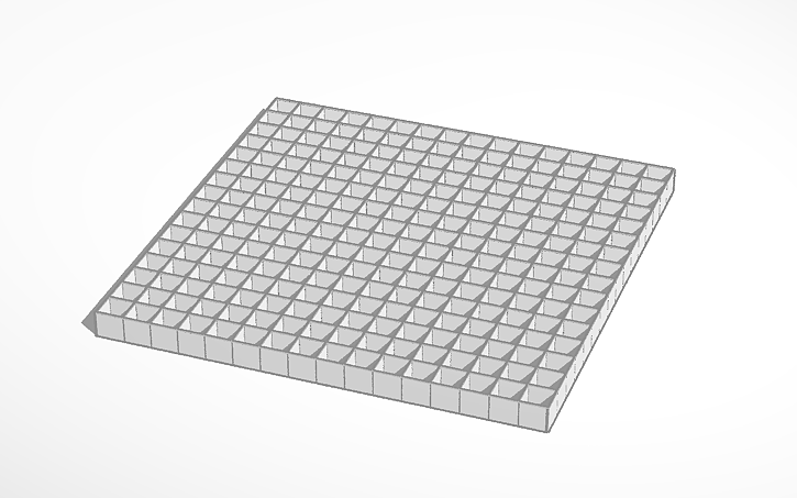 3D design 16X16 matrix ep7mm V2 - Tinkercad