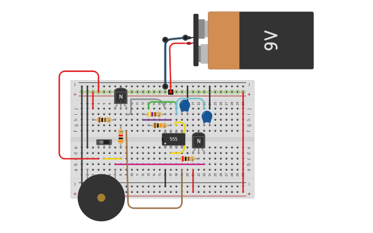 Circuit design Schematic of Project 1 | Tinkercad
