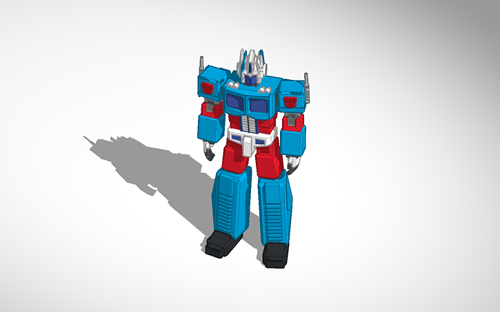 3D design Optimus Prime - Tinkercad