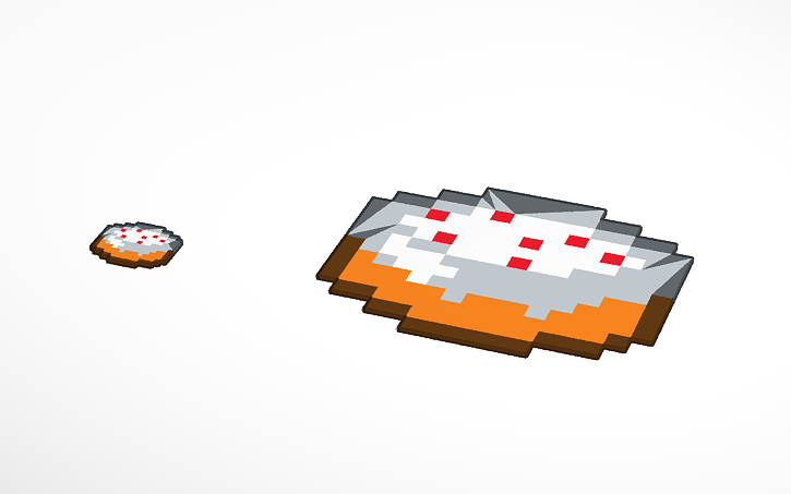 3D design minecraft cake | Tinkercad