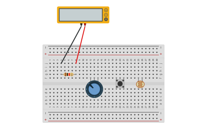 Circuit design Circuit 2- Breadboard, Resistor, Buttton, PhotoRes ...