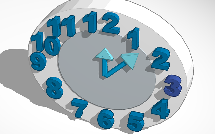 3D design Clock - Tinkercad