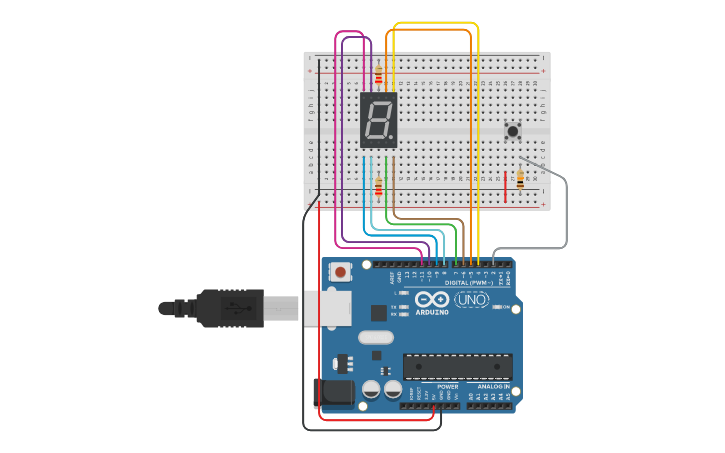 Circuit design Button triggered countdown with a 7 segment display ...