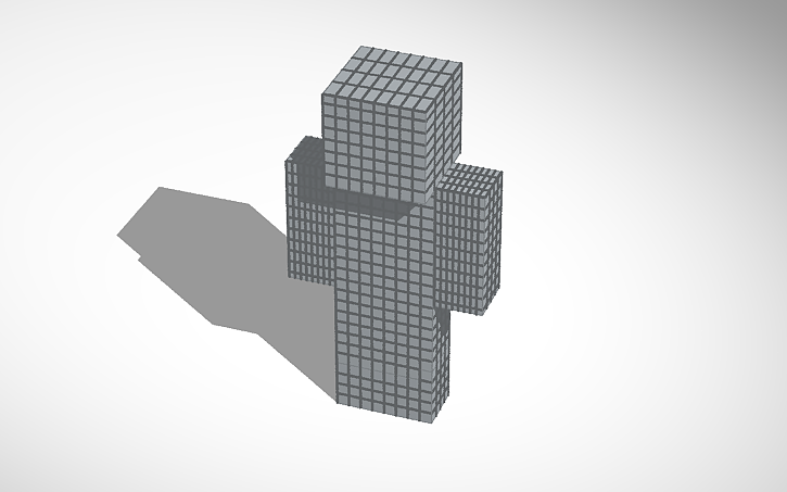 3D design Minecraft character block template - Tinkercad