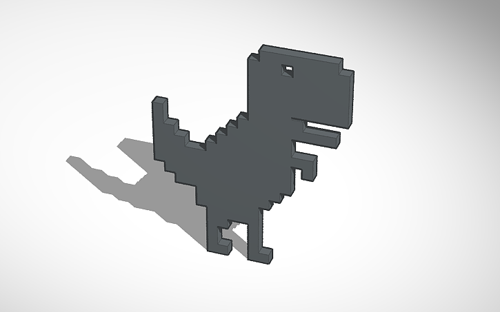 offline dinosaur game 3D model 3D printable