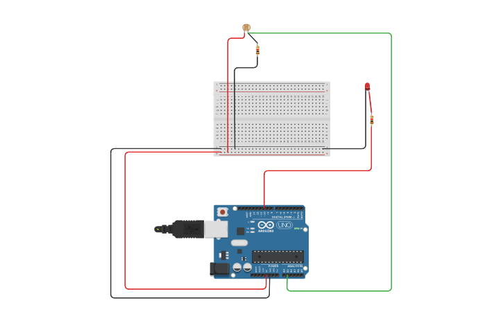 Circuit design Task 1:Automated Lighting System - Tinkercad
