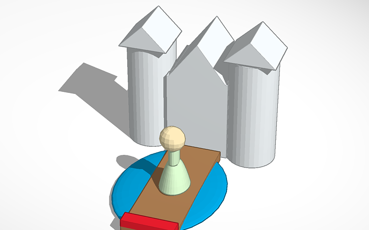3D design Castle with Drawbridge and Princess | Tinkercad