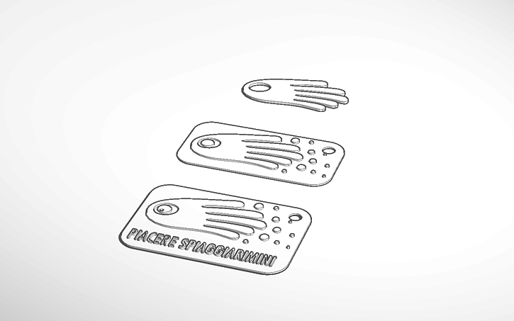 3D design Spiaggia Rimini Brand - Tinkercad