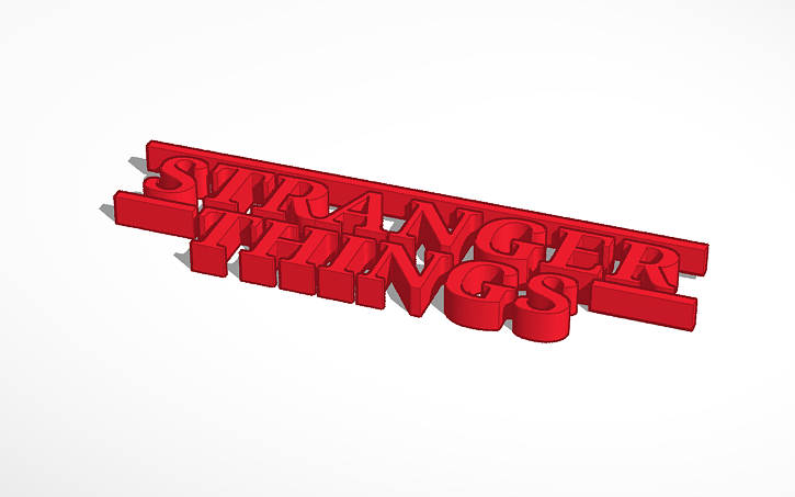 3D design stranger things - Tinkercad