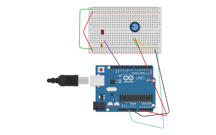 Circuit design 5b_Analog Input_Analog Read - Tinkercad